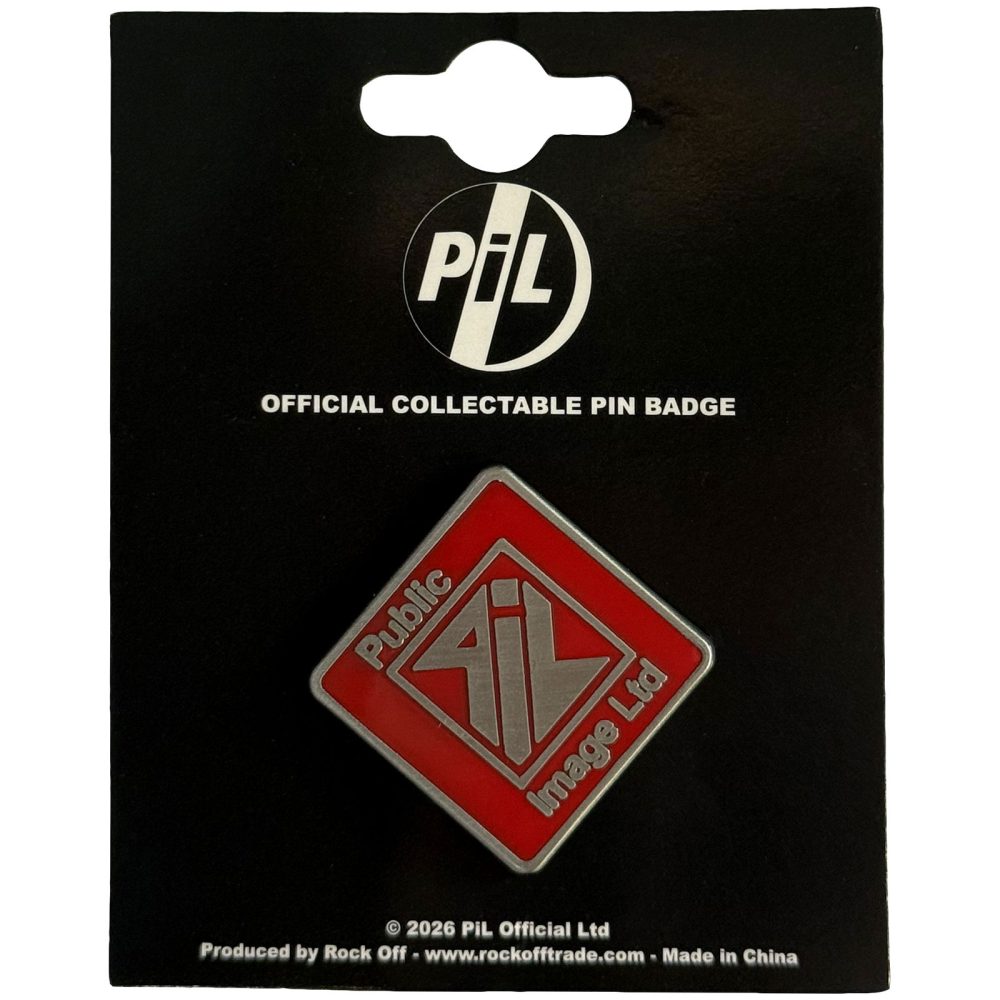 Pil Public Image Ltd - New Logo Red Pin - Red/Silver coloured